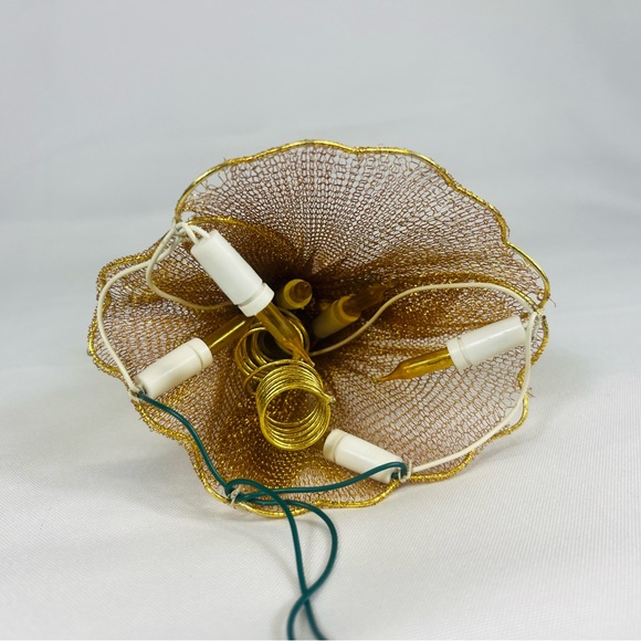 Vintage Christmas angel tree topper wire Blonde 6 1/4" - Picture 6 of 8